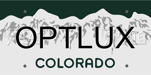 OPTLUX Colorado License Plate