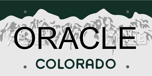 ORACLE Colorado License Plate