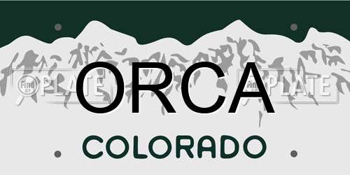 ORCA Colorado License Plate