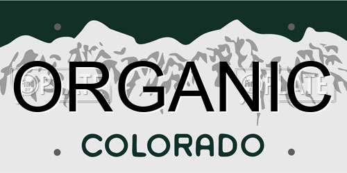 ORGANIC Colorado License Plate