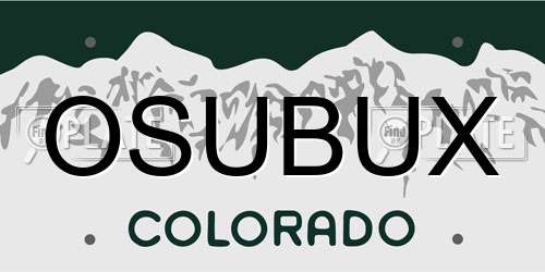 OSUBUX Colorado License Plate