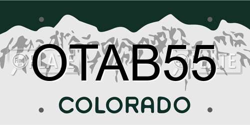 OTAB55 Colorado License Plate