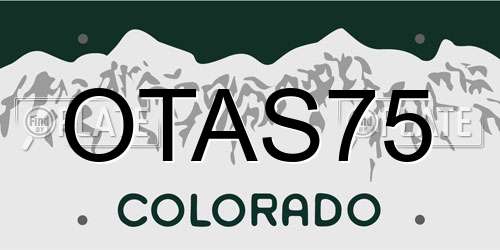 OTAS75 Colorado License Plate
