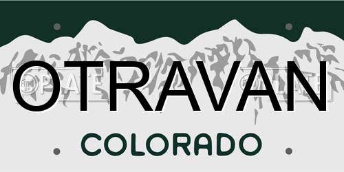 OTRAVAN Colorado License Plate