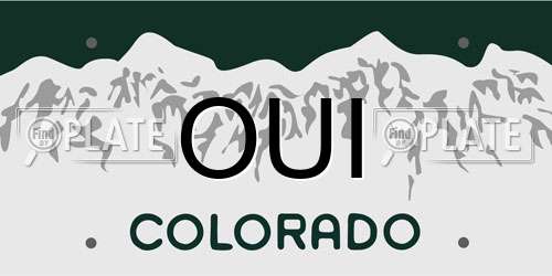 OUI Colorado License Plate