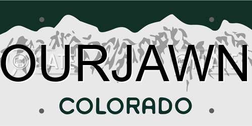OURJAWN Colorado License Plate