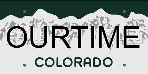 OURTIME Colorado License Plate