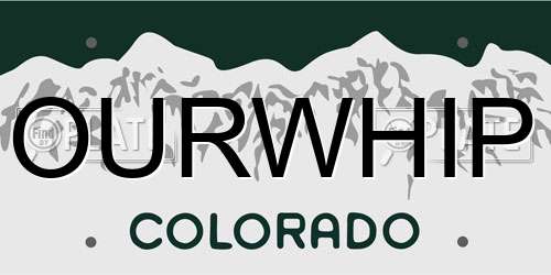 OURWHIP Colorado License Plate