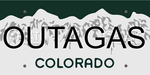 OUTAGAS Colorado License Plate
