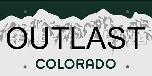OUTLAST Colorado License Plate