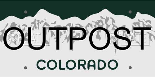 OUTPOST Colorado License Plate