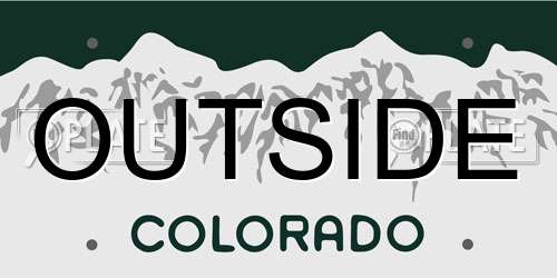 OUTSIDE Colorado License Plate