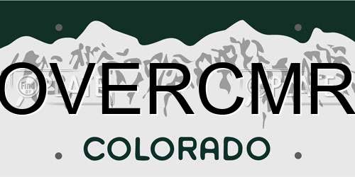 OVERCMR Colorado License Plate