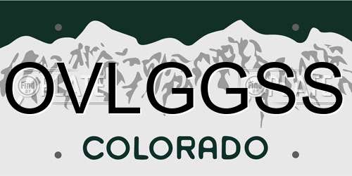 OVLGGSS Colorado License Plate