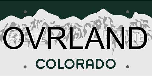 OVRLAND Colorado License Plate