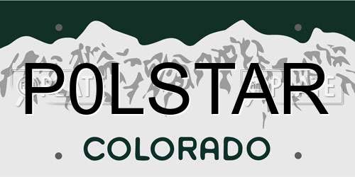 P0LSTAR Colorado License Plate