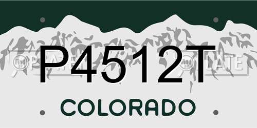 P4512T Colorado License Plate