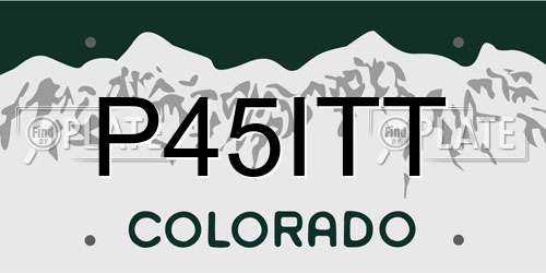 P45ITT Colorado License Plate