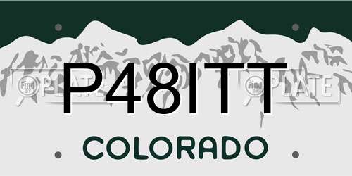 P48ITT Colorado License Plate