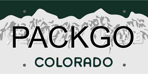 PACKGO Colorado License Plate