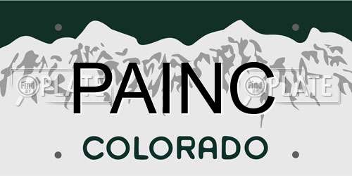 PAINC Colorado License Plate