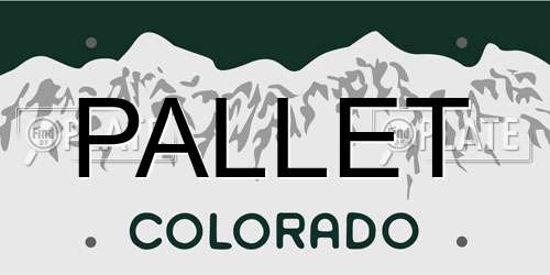 PALLET Colorado License Plate