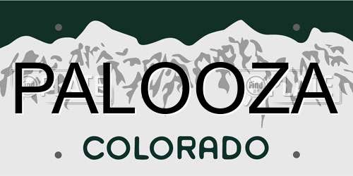PALOOZA Colorado License Plate