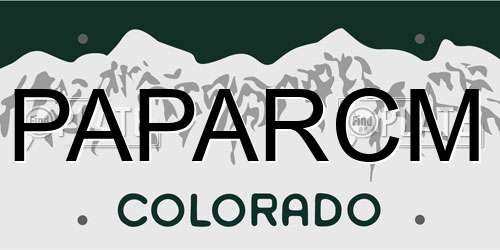 PAPARCM Colorado License Plate