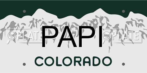 PAPI Colorado License Plate