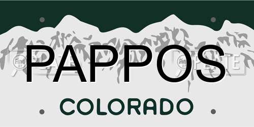 PAPPOS Colorado License Plate