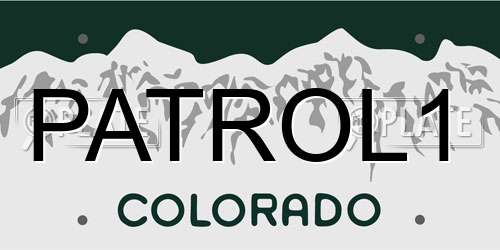 PATROL1 Colorado License Plate