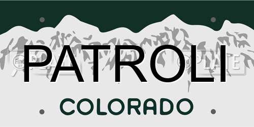 PATROLI Colorado License Plate