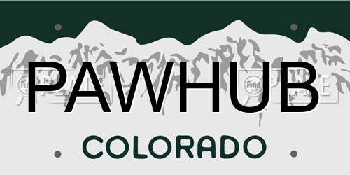 PAWHUB Colorado License Plate