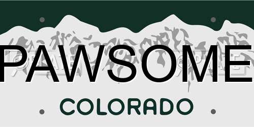 PAWSOME Colorado License Plate