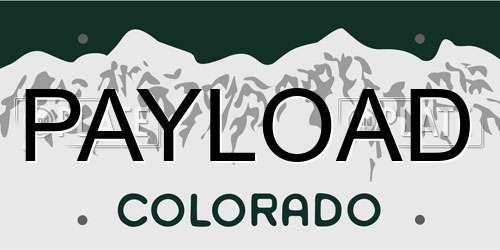 PAYLOAD Colorado License Plate