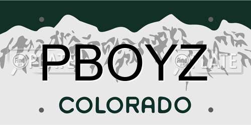 PBOYZ Colorado License Plate