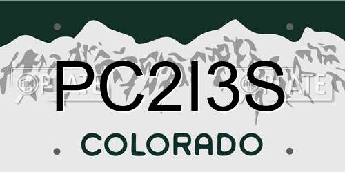 PC2I3S Colorado License Plate