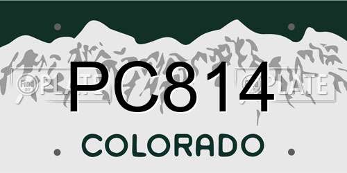 PC814 Colorado License Plate