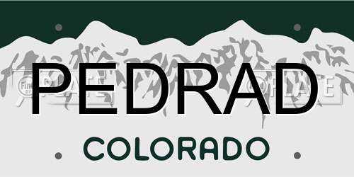 PEDRAD Colorado License Plate