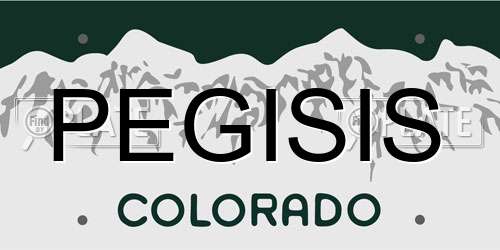 PEGISIS Colorado License Plate