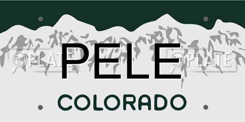 PELE Colorado License Plate