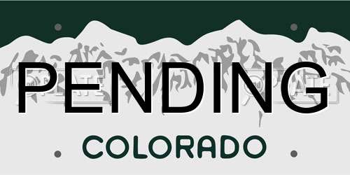 PENDING Colorado License Plate