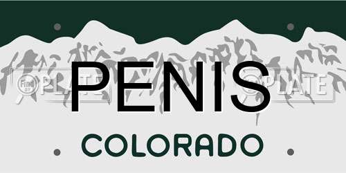PENIS Colorado License Plate