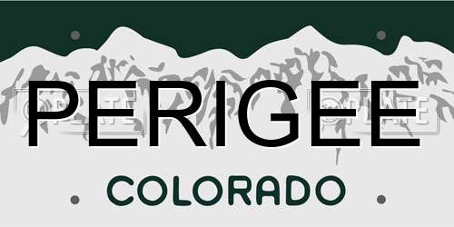 PERIGEE Colorado License Plate