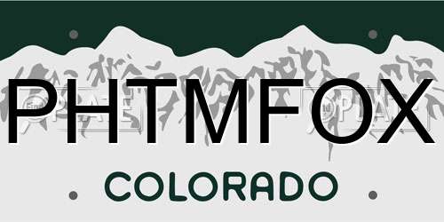 PHTMFOX Colorado License Plate