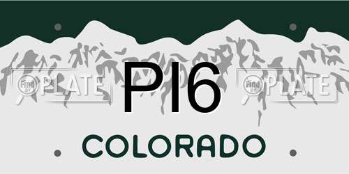 PI6 Colorado License Plate