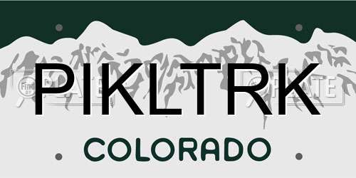 PIKLTRK Colorado License Plate