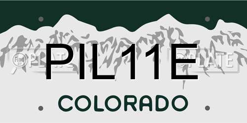 PIL11E Colorado License Plate