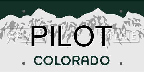 PILOT Colorado License Plate