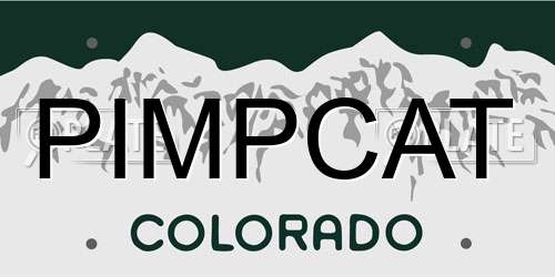 PIMPCAT Colorado License Plate